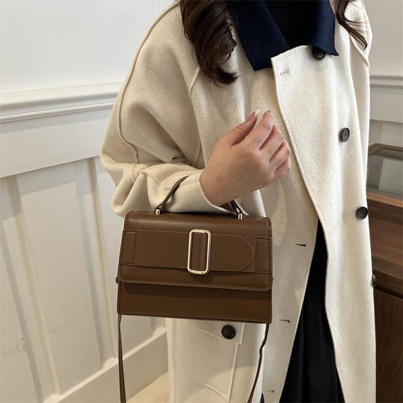 Minimalist style handbag for women 2025 new item niche retro shoulder bag crossbody bags versatile commuting small square bag