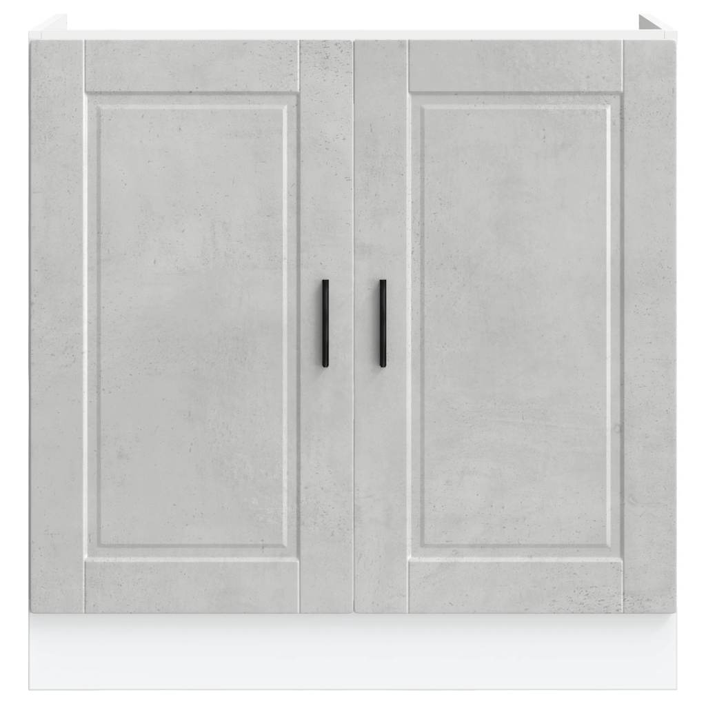 Vidaxl Sink Cabinet, Porto, Concrete Grey, 80X46X81.5 Cm