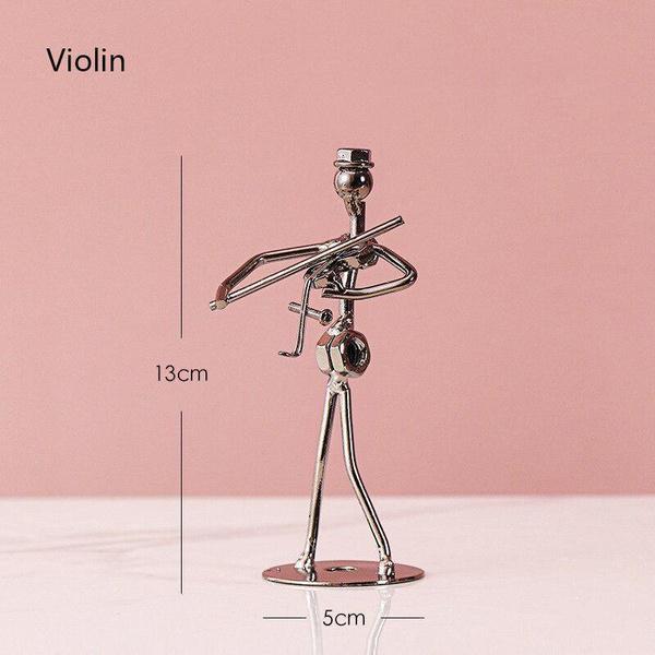 

Металлический музыкант, статуя гитариста, музыкальный инструмент, маленькое железо, художественная Коллекционная статуэтка, украшение для дома, кафе, офиса, книжная полка 7