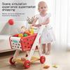 Kids Shopping Cart Trolley Play Set Children's Shopping Cart Role-Playing Games Supermarket Playset Accessories for Toddler Aged