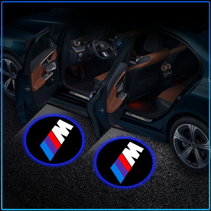 2pcs Laser Projector Ghost Shadow LED Car Door Welcome Light For BMW M Performance 1 3 5 7 Series M3 M4 M5 M6 X1 X3 X5 X6 X7 E30 E34 E36 E39 E46