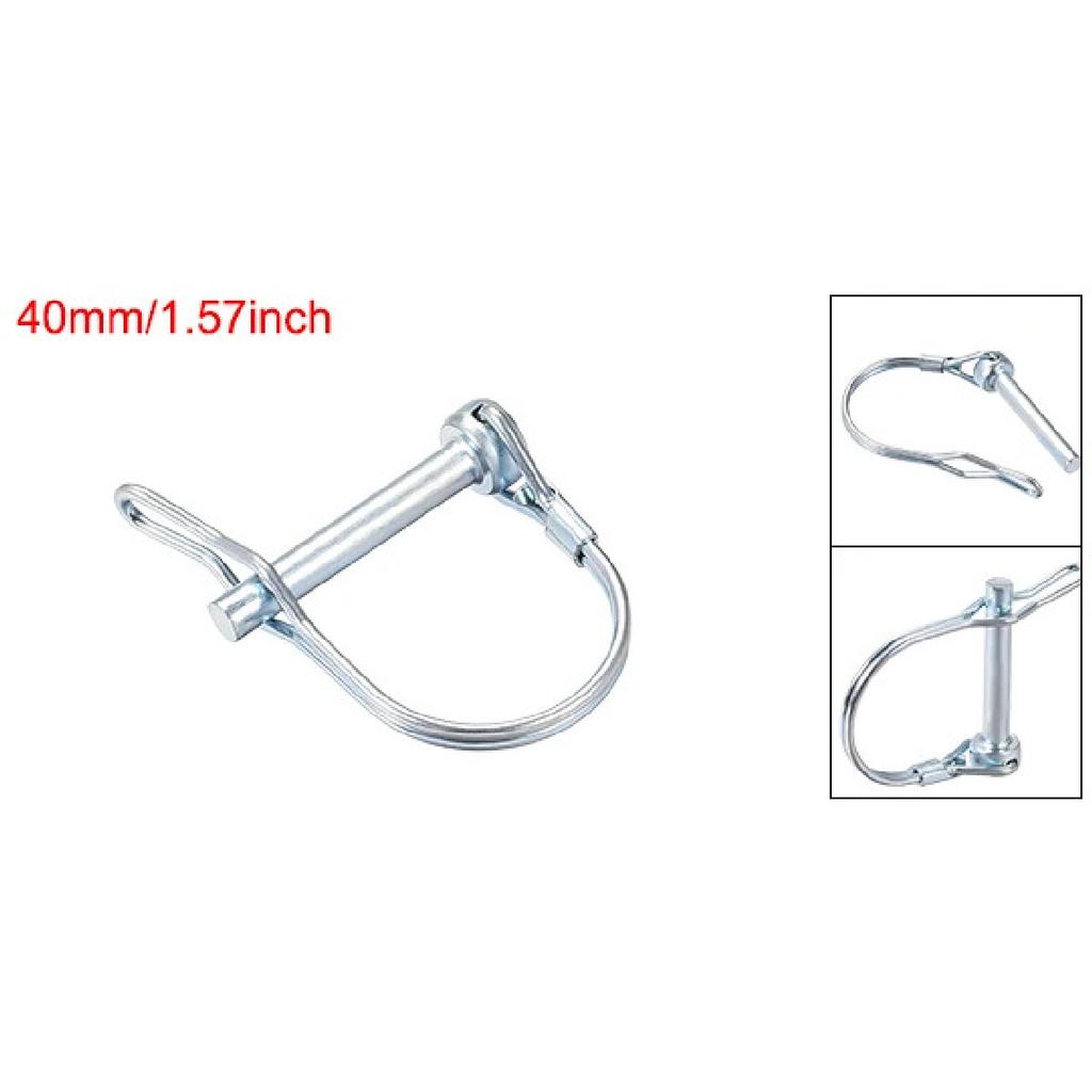 uxcell 1/3/5Pcs Shaft Locking Pin W Ear 6mmx35/40/45/55mm 8mmx60mm Coupler Pin for Farm Trailers Lawn Arch and Garden