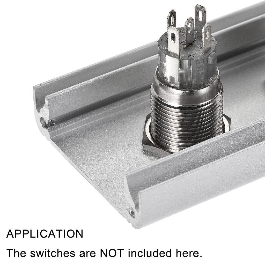 uxcell Push Button Switch Control Box, Switch Button Station Box, Aluminum, 3-Hole, 16mm, with PG7 Cable Gland