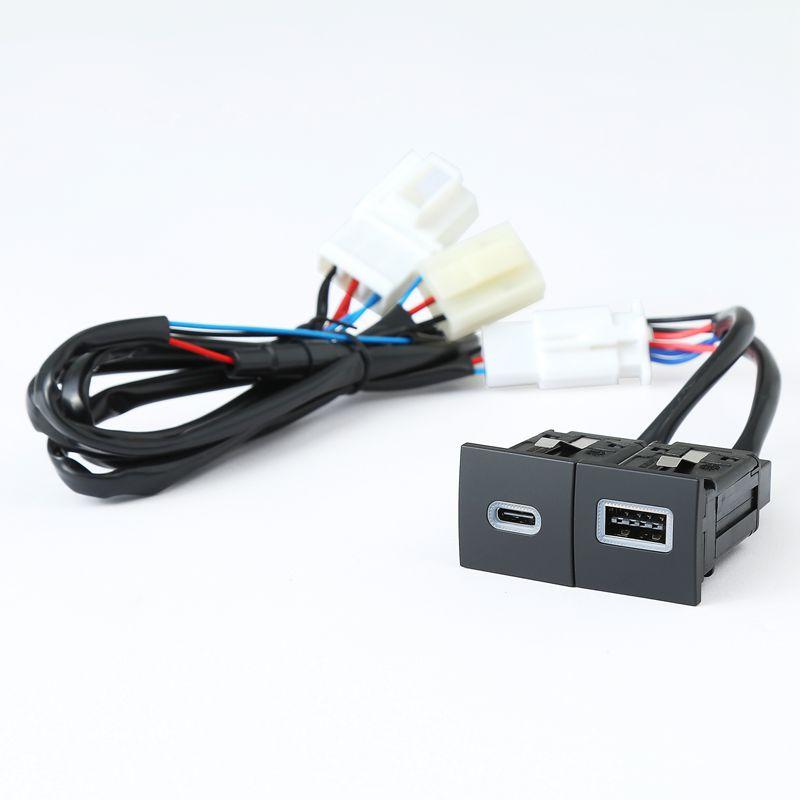 Quick Car Charger Socket 12V/24V USB Charging Outlet Power Adapter QC3.0 PD Type for VW Golf 6 Jetta 5 MK5 Scirocco 06-12