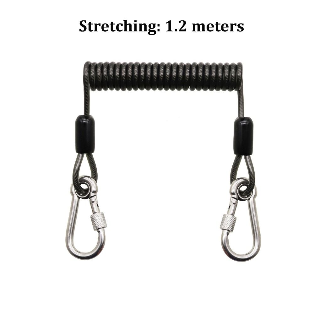 With 304 Steel Carabiner Outdoor Key Cord 1.2meters Suspension Rope New Fishing Lanyards