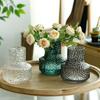 Luxury Hammered Glass Vase: Round Flower Vase & Living Room Ornament for Hydroponics