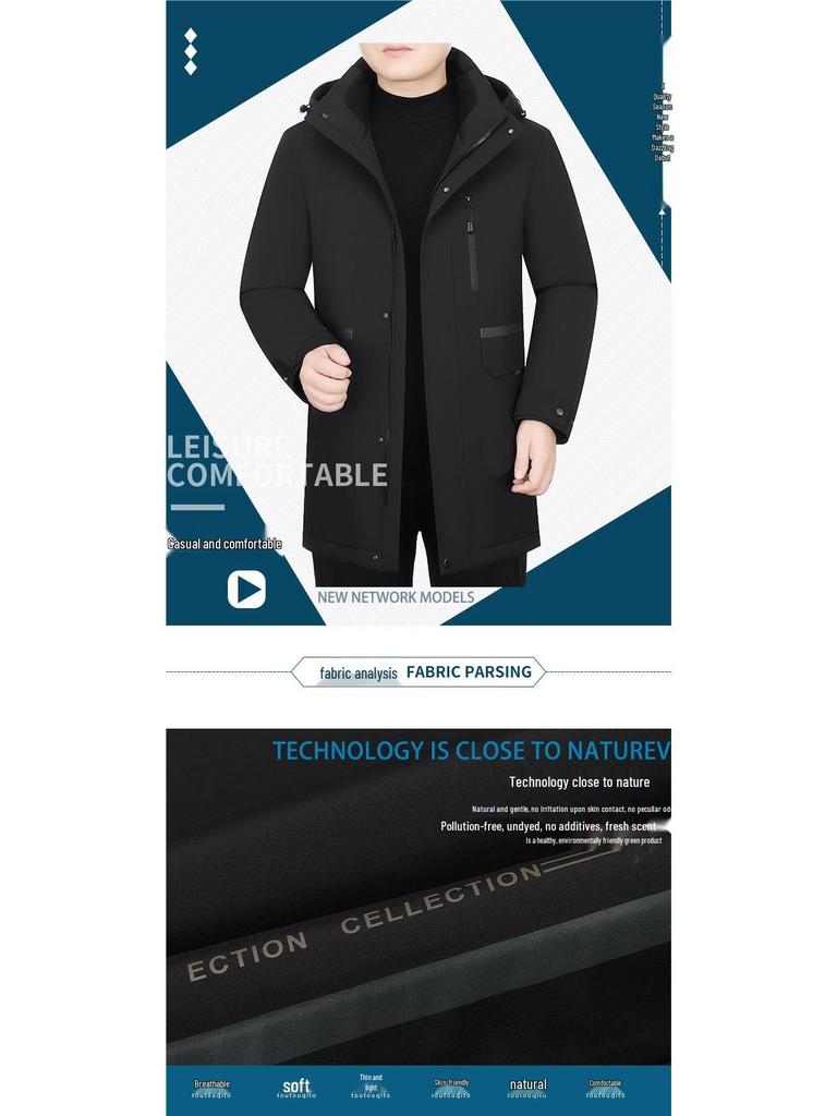 LOMON Men's Wool Jacket: Business Casual Autumn Outerwear for Middle-aged & Young, Plus Size, High-end Dad's Style.