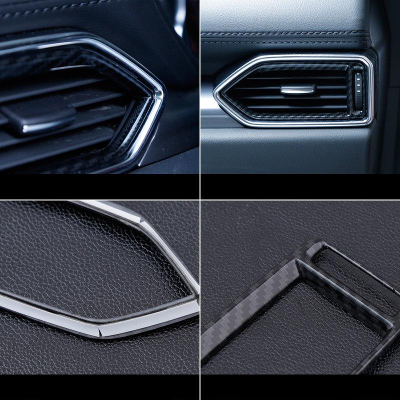 För Mazda CX-5 CX5 CX 5 2017 2018 Bilinstrumentbräda Luftventil Trim Kåpa Utlopp Ram Ram Garnering Gjutning Surround