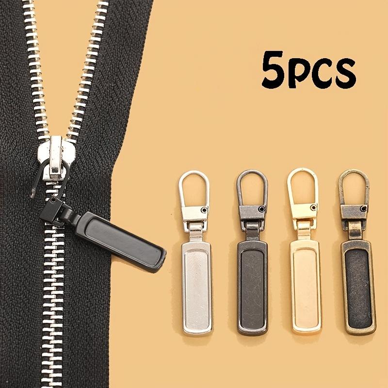 5 Pcs Detachable Metal Zipper Pullers For Zipper Sliders Head Zippers Repair Sewing Notions