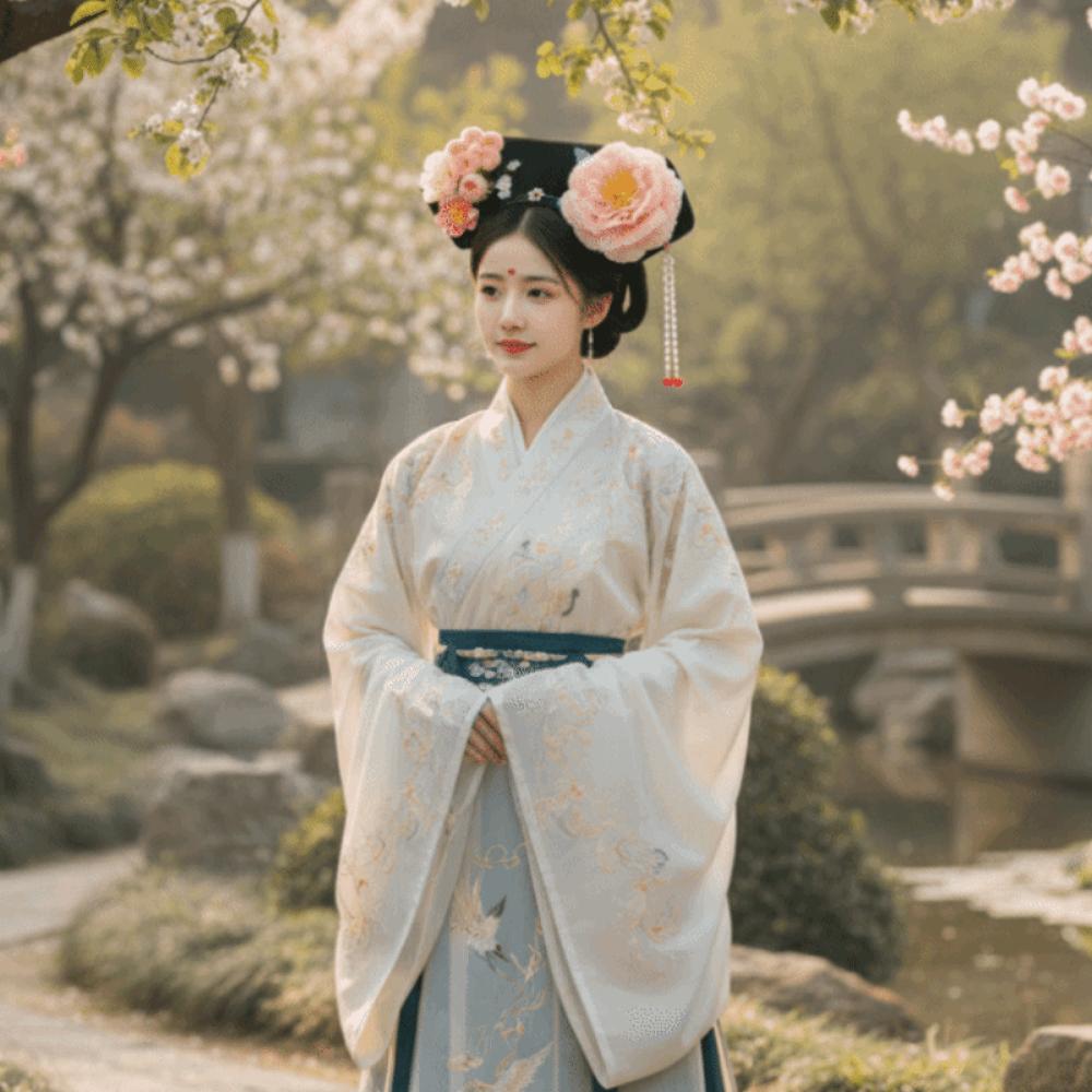 Non-slip Flower Headwear Traditional Cheongsam Headband Pearl Headband  for Women Girls