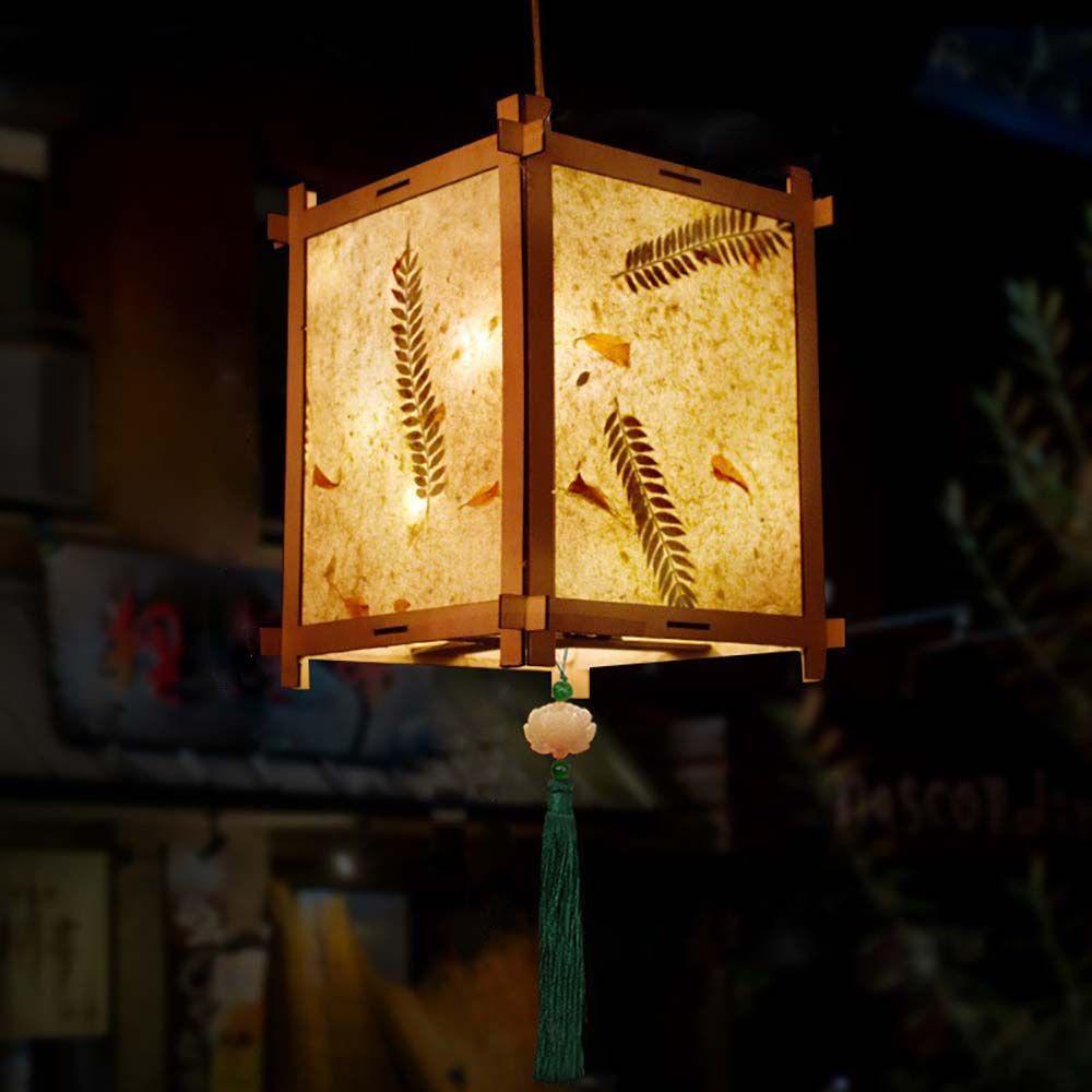 Holz Papier Chinesischer Stil Geschenk Lampe Laternen Anhänger Handgefertigte Laternen Party Dekoration Festival Laternenfest Dekorationen