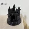 Mystery Atmosphere Decoration 3D Printed Medieval Castle Candle Holder, Gothic Dark Holder Candlestick, Fantasy Ornament for Halloween Home