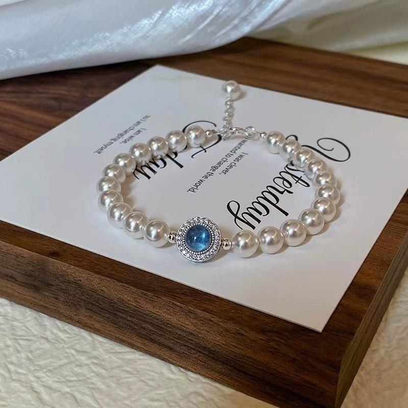 French retro imitation pearl bracelet new light luxury fashion celebrity style design sense versatile bracelet gift
