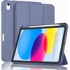 Case for iPad A16 11th A19 12th Generation Case  10th Air6/7/8th Mini 1/2/3/4/5/6/7  iPad Pro 11"12.9" PU Tri-folding with Pencil Holder Smart Cover
