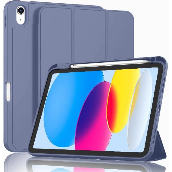 Case for iPad A16 11th A19 12th Generation Case  10th Air6/7/8th Mini 1/2/3/4/5/6/7  iPad Pro 11"12.9" PU Tri-folding with Pencil Holder Smart Cover