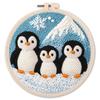 DIY Punch Needle Embroidery Funny Easy Starter Kits For Beginner Cartoon Cute Animals Poking Embroidery Yarn Painting Arts