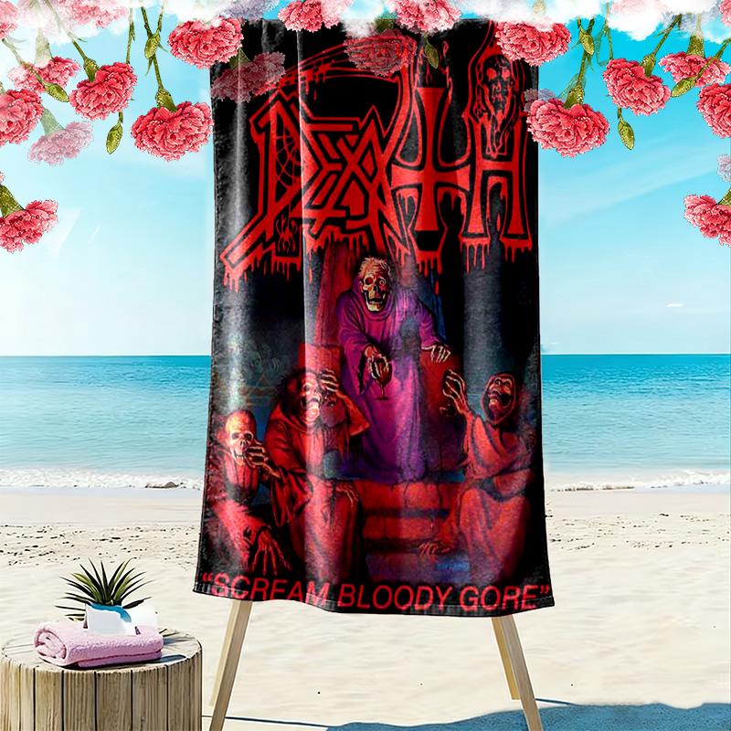 Death 2D Flat Print Beach Towel, Large Soft Quick Dry Towel for Beach Camping SwimmingDSTJ0925498