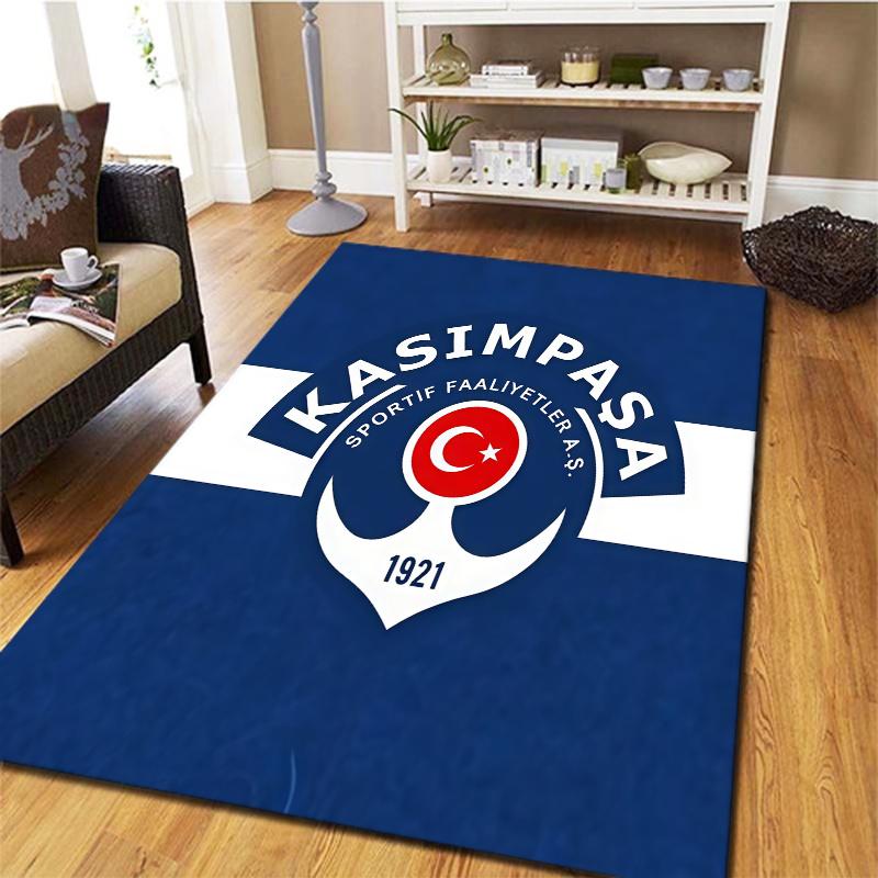 Kasimpasa Football Club Logo Carpet Rug For Living Room Bedroom Home Sofa Decoration Kids Play Nonslip Floor Mat