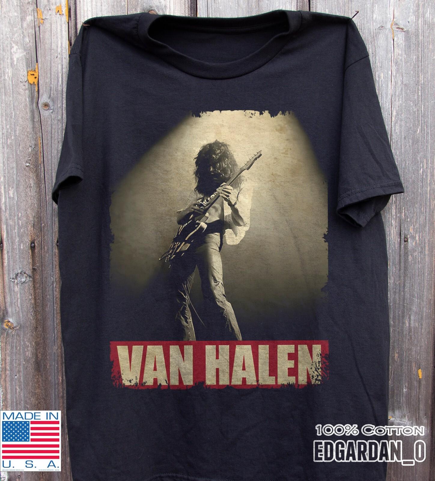 Eddie Van Halen the Amazing Virtuoso Guitarist Poster Black Unisex T-Shirt S-5XL XXXXL