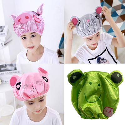 Double-layer Children Cartoon Waterproof Shower Cap Cute Baby Bath Cap