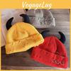 Color Acrylic Solid Knit Hat Elastic Fit Autumn Winter Cold Supplies Protection