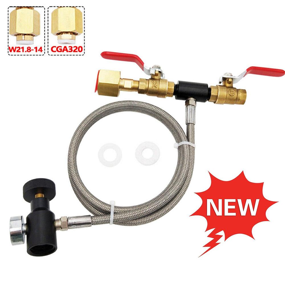 Adaptateur De Recharge CO2 TR21-3 Vers W21.8-14 - Pour Remplir Bouteilles Soda, Machine à Gazéifier - En Aluminium - 6
