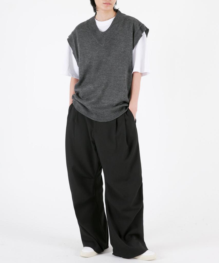 UMM Drop Shoulder Oversized Knit Vest 3 Colors