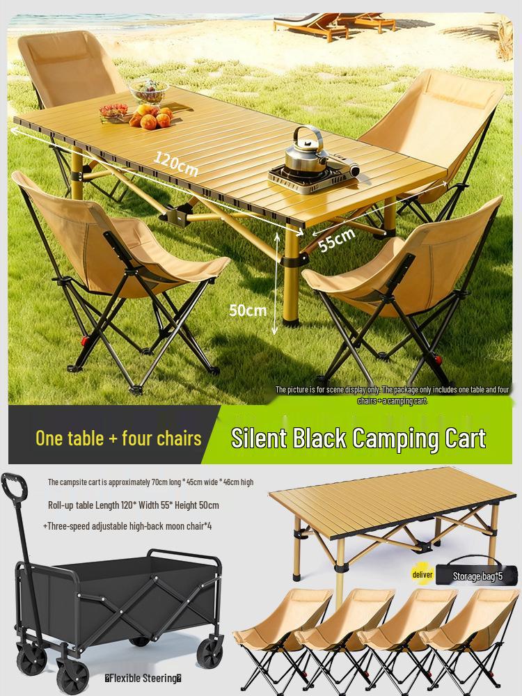 Portable Adjustable Outdoor Moon Chair: Folding Recliner for Camping, Beach, Fishing, and Picnics