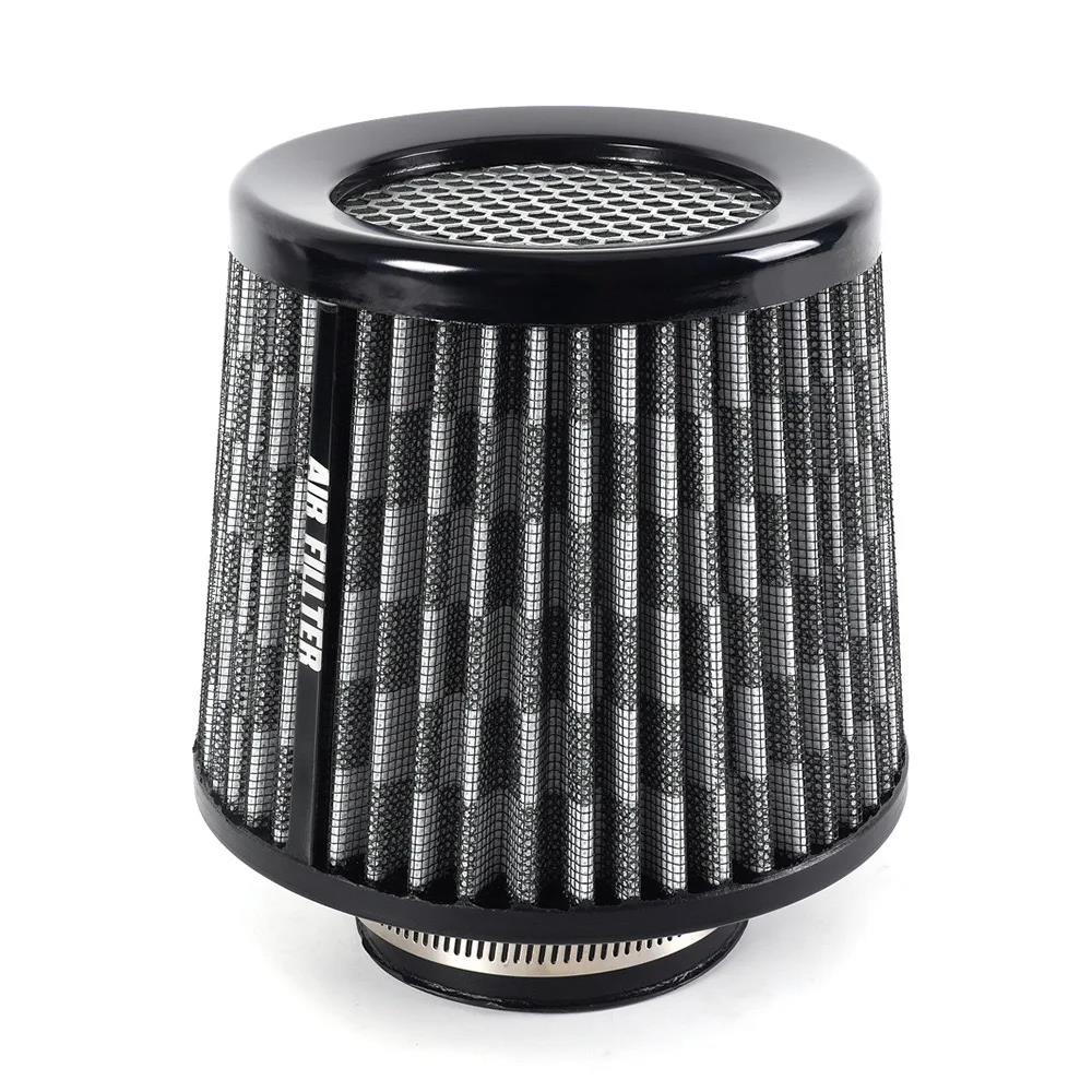 Universal 76mm 3 Inch Carbon Look Cold Air Intake Filter Mushroom Head Performance Kit Auto Racing Accessories