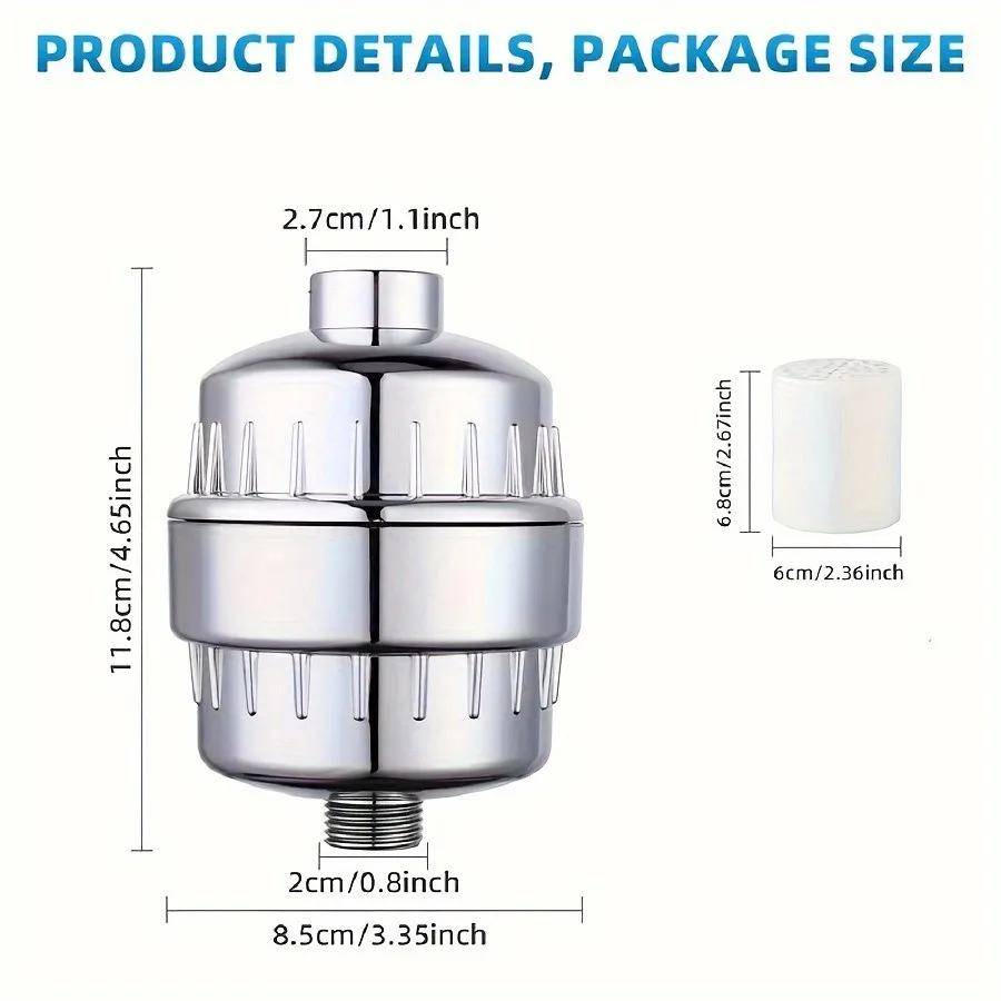 20 Stages High Output Shower Water Filter Remove Chlorine Heavy Metals Filtered Showers Headhower Head Soften For Hard Water