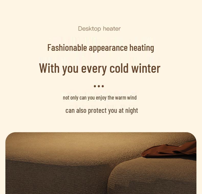 Ventilator compact de birou: Mini Încălzitor Electric cu Încălzire Rapidă pentru Acasă și Birou