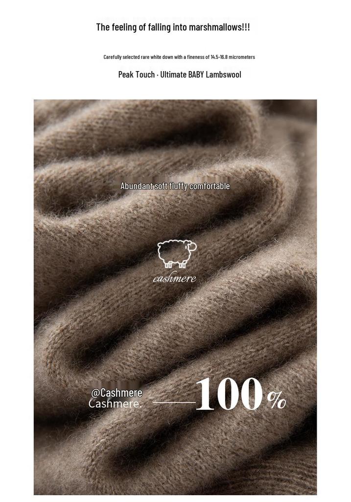 Lokasha 2026 Women's Loose Round Neck Cashmere Sweater - Autumn/Winter Knitwear Base Layer