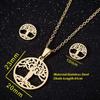 Thanksgiving Pendant Necklace & Earrings Set: Mother Holding Child, Stainless Steel Tree of Life Jewelry for Spring & Summer