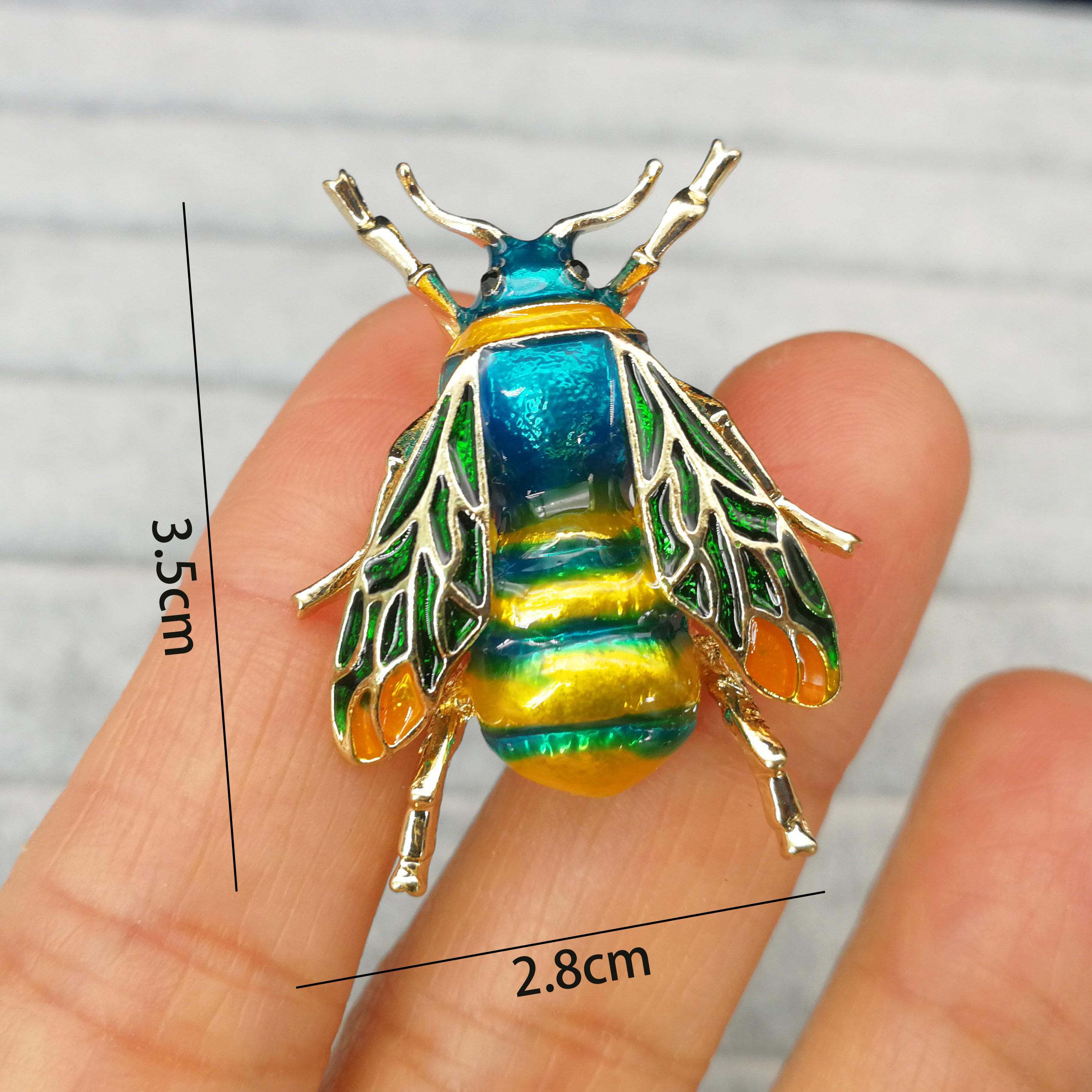 

Cute Insect Brooch Women Enamel Little Bee Brooches Crystal Rhinestone Pearl Pin Brooch Jewelry Gifts For Girls Accessories