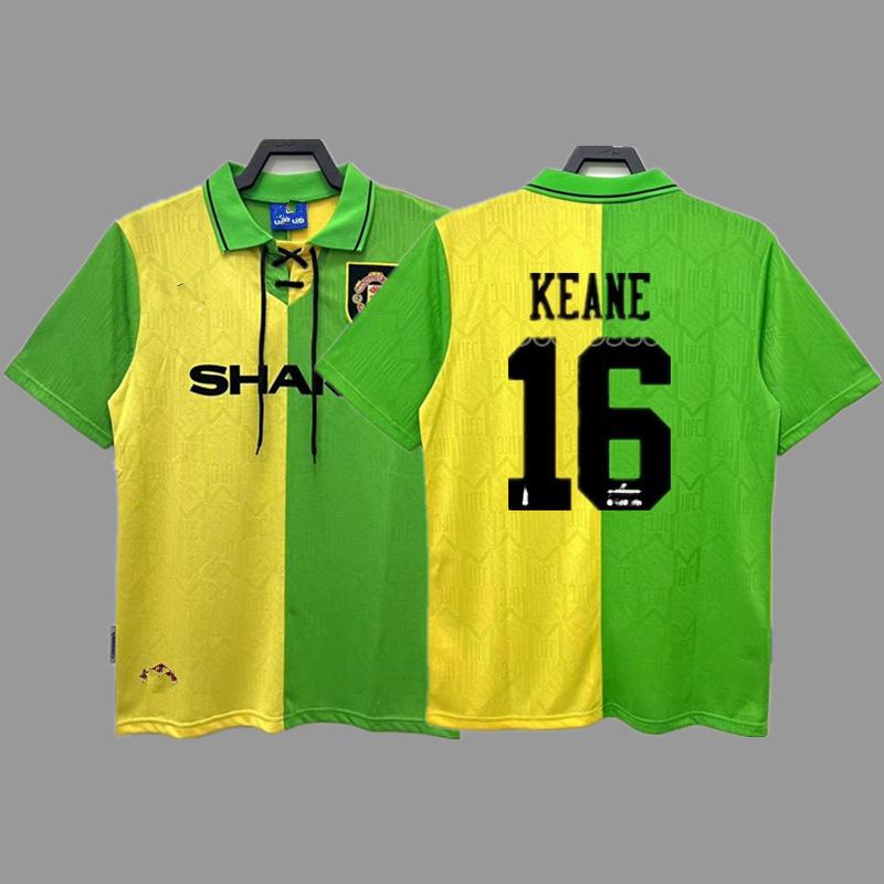 Man L Retro Jersey Football Jersey No. 7 Beckham Cantona C Ronaldo Rooney Giggs Jersey