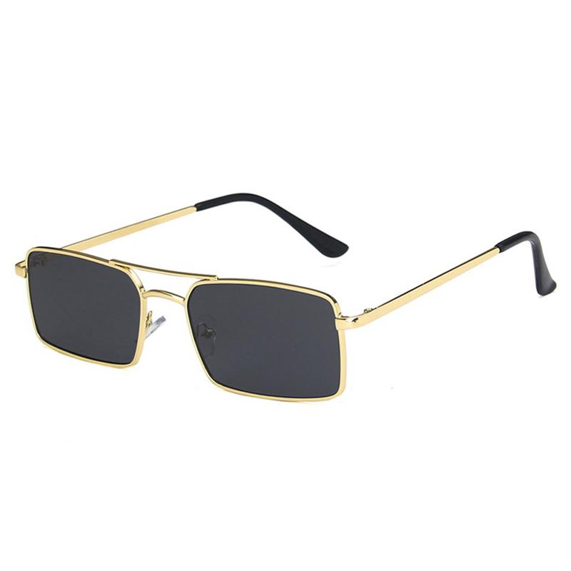 Small Metal Rectangle Sunglasses Women Luxury Brand Quality Narrow Square Gold Shades Sunglasses Women's Eyewear UV400