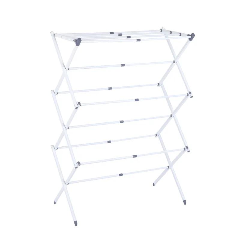 Simple Storage Rack Foldable Bedroom Drying Racks Floor Standing Balcony Clothes Hangers Scalable and Convenient Clothes Hanger