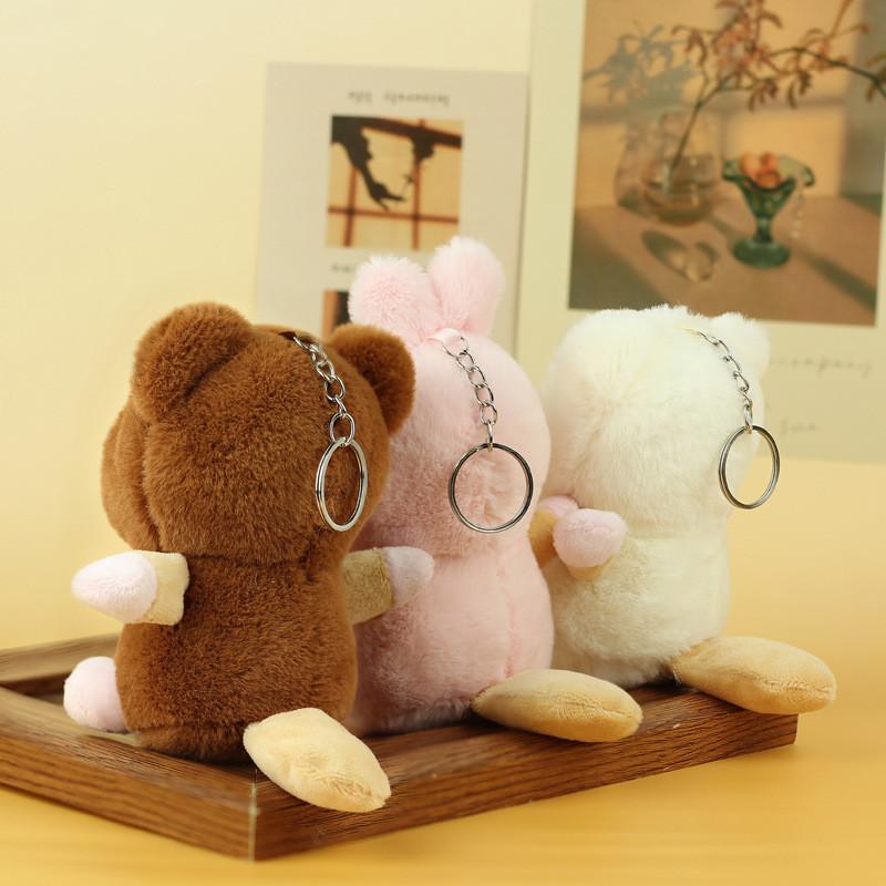 Plush Dog Keychain With Pp Cotton Filling For Bag Decor And Gift