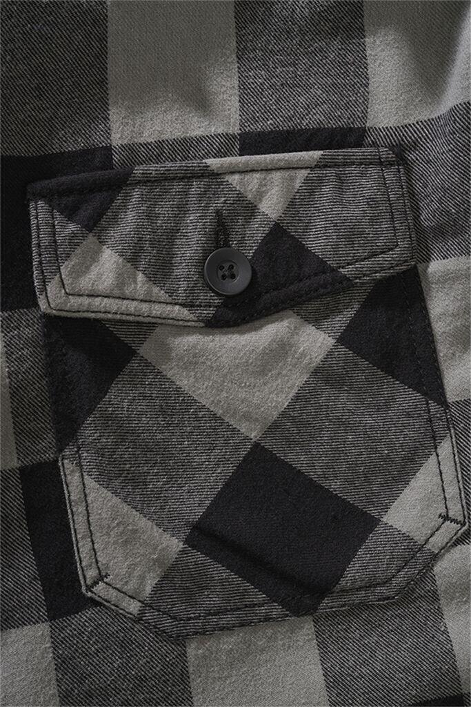 Brandit Lumberjacket Winter Jacket with Hood Black Charcoal
