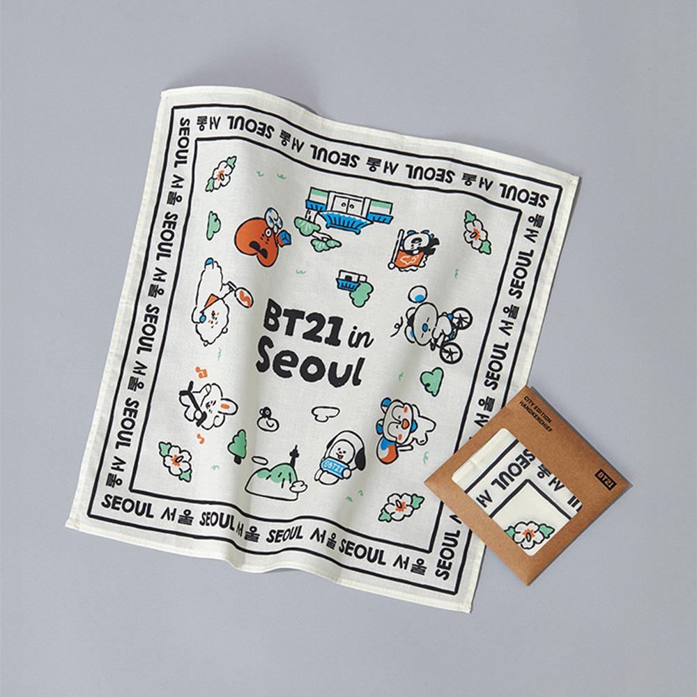 BT21 Seoul Edition Handkerchief - Soft & Stylish K-Pop Accessory