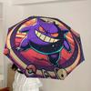 1 Stück Gengar Galaxy Automatischer Faltregenschirm - Kompaktes 8-Rippen-Design, Langlebiger Kunststoff & Eisen, Leicht für den Täglichen Gebrauch im Freien, a0929192