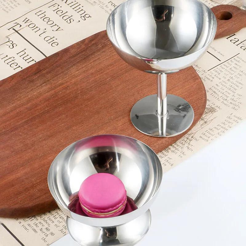 Stainless Steel Ice Cream Sundae Coup Dessert Cups Bowls Icecream Cup Serving