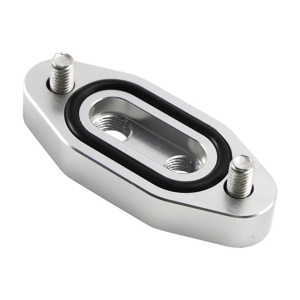 Twin Turbo Dual 1/8" NPT Oil Feed Line Adapter Plate for LS1 LSX LS3 LS2 LQ4