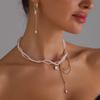 Elegant Multilayer Crystal Stone Choker Necklace for Women Vintage Creative Tassel Pendant Necklace Wedding Jewelry