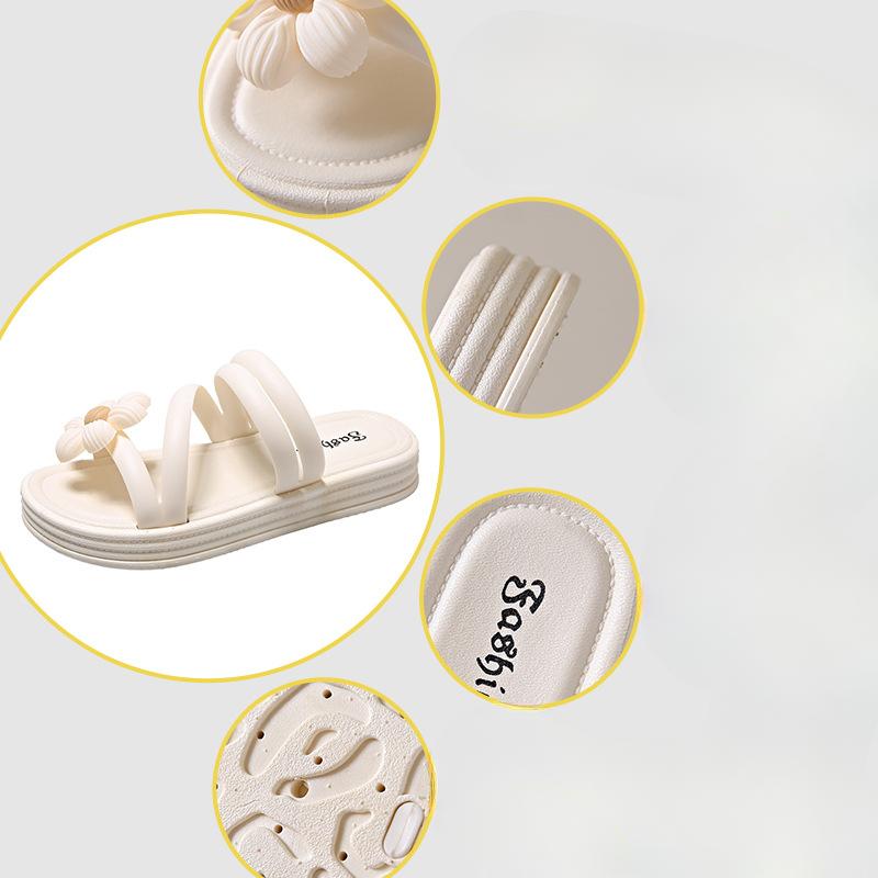 New Women's Shoes Versatile Flat, Anti-slip and Cool Slippers for Students