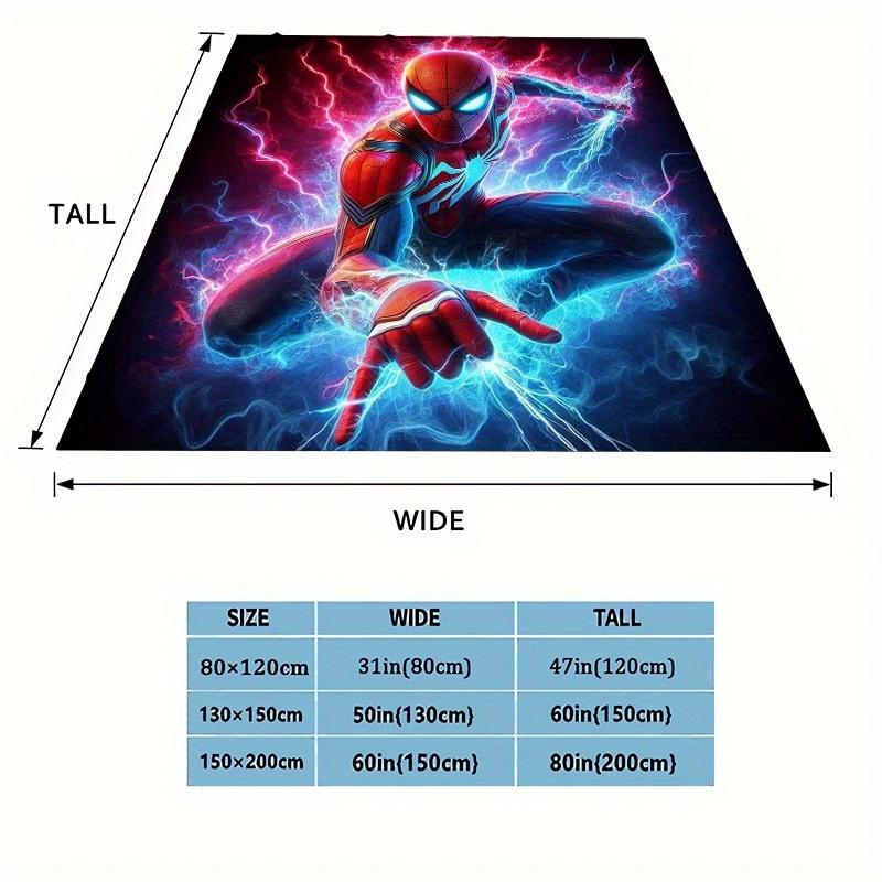 1pc Spider-Man Printing Blanket - Soft, All-Season Throw for Living Room, Bedroom,Personalized Gift with Adorable Cartoon Design