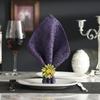 4Pcs Napkin Rings Adorable Anti-rust Alloy Spring Flower Bee Painted Napkin Buckle for Party