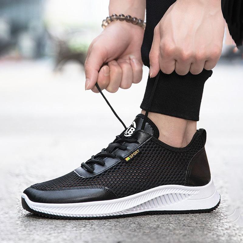 Męskie letnie trampki z siateczki Modne bieganie Trendy Casualowe buty męskie