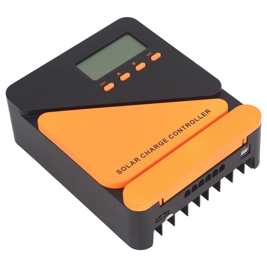 MPPT Solar Charge Controller 60A 12V 24V Solar Panel Battery Intelligent Regulator with LCD Display Dual Fan for AGM