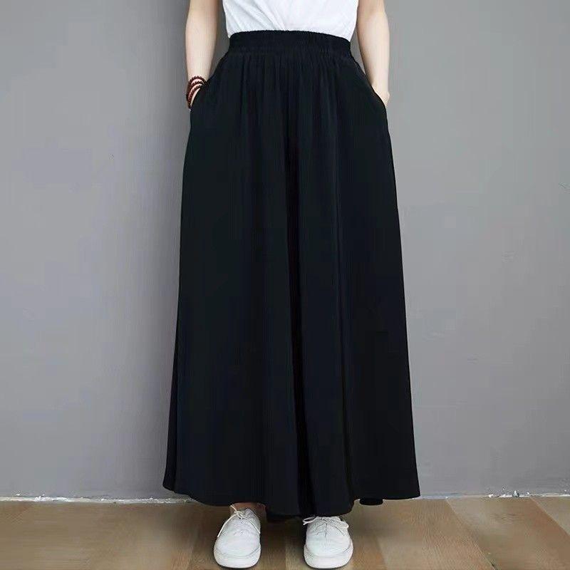 Plus Size Chubby Girl Loose 150.00kg High Waist Draped Pants
